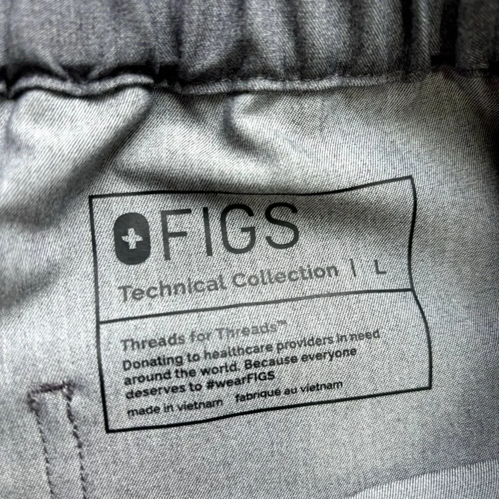 FIGS Technical Collection Mens Large Pisco Basic Scrub Pant Graphite Gray FM4500